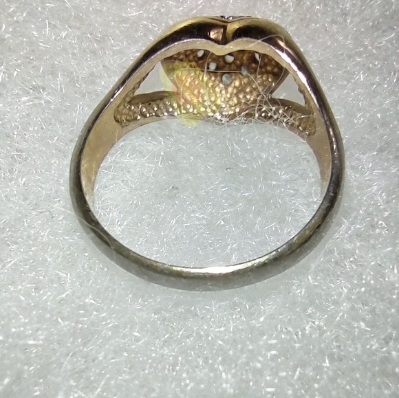 Pave Crystal Gold Heart Ring - Picture 6 of 13